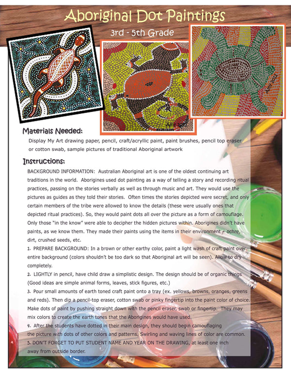 3-5 Aboriginal Q-tip Paintings