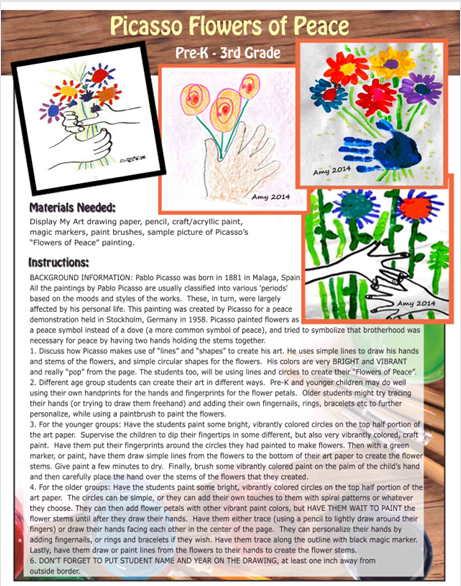 PreK-2 Picasso Flower in Hands