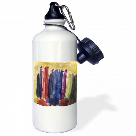 21oz Stainless Steel Water Bottle with 2 caps and 1 clip