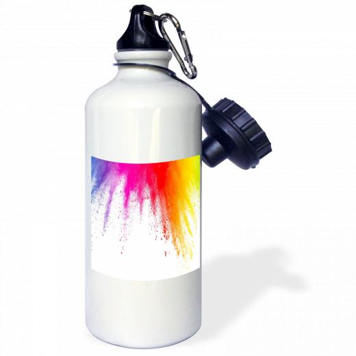 21oz Stainless Steel Water Bottle with 2 caps and 1 clip