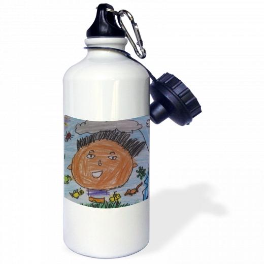 21oz Stainless Steel Water Bottle with 2 caps and 1 clip