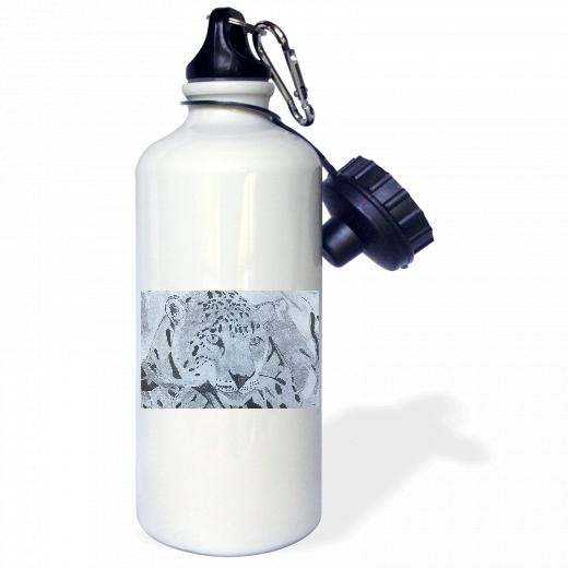 21oz Stainless Steel Water Bottle with 2 caps and 1 clip